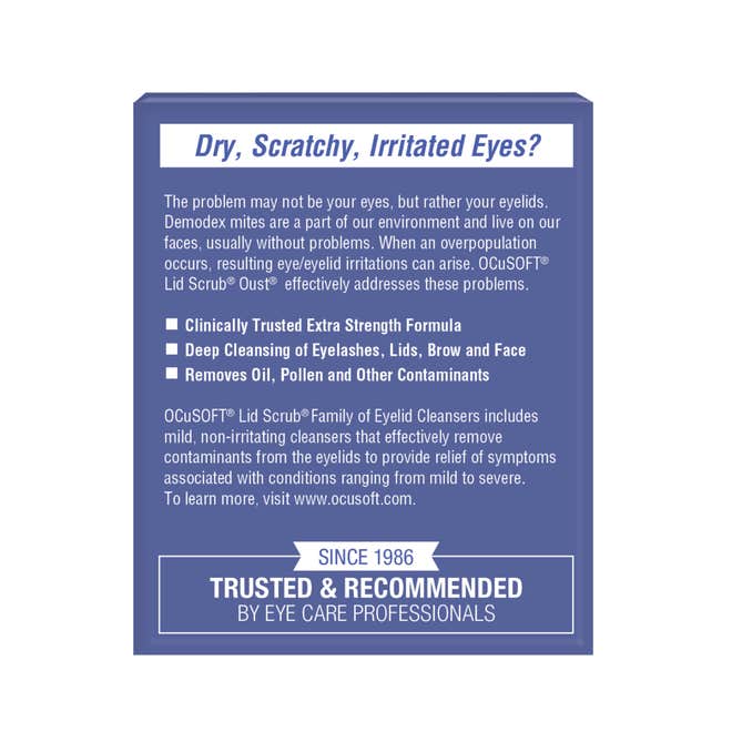 OCuSOFT Lid Scrub Oust Eyelid Cleanser - Pre-Moistened Pads - 30 ct.