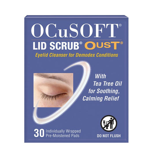 OCuSOFT Lid Scrub Oust Eyelid Cleanser - Pre-Moistened Pads - 30 ct.