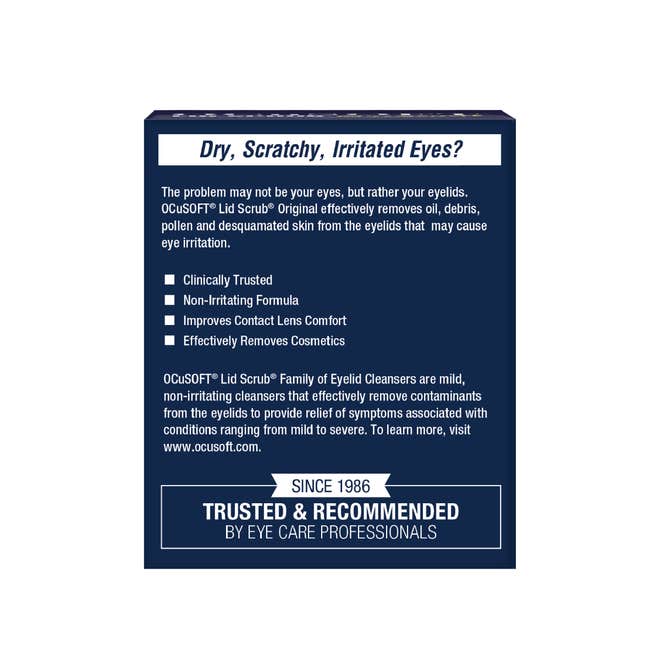 OCuSOFT Lid Scrub Original Pre-Moistened Pads - 30/BOX